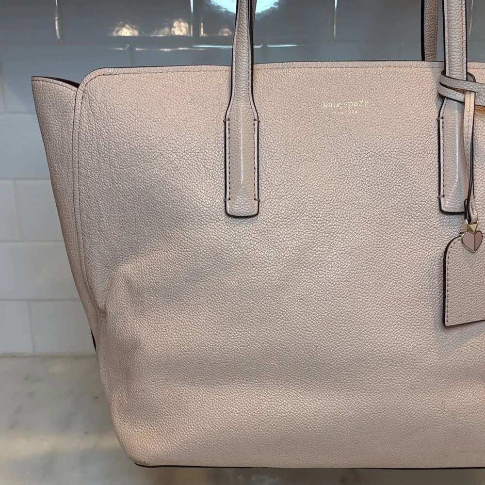 Kate Spade Bag Purse Handbag Leather Tote Bag Pebbled Large Margaux Pocketbook